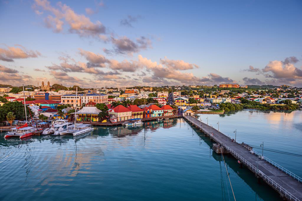 Luxury yacht charter Antigua English Harbour yacht anchorage Caribbean view
