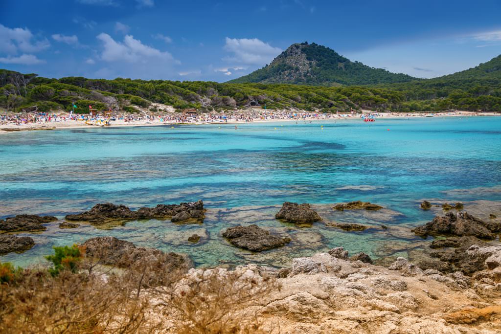 Cala Mondrago turquoise bay in Mallorca
