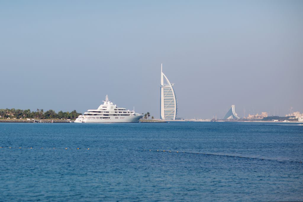 Burj Al Arab yacht charter Madinat Jumeirah luxury resort view UAE Dubai