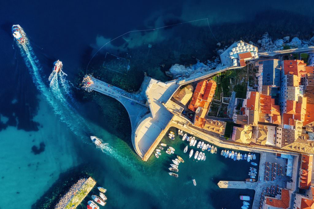 Luxury yacht charter Dubrovnik harbor Croatia