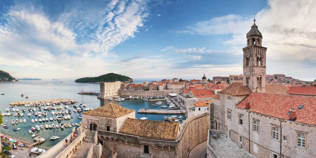 Luxury yacht charter Dubrovnik old town marina Croatia