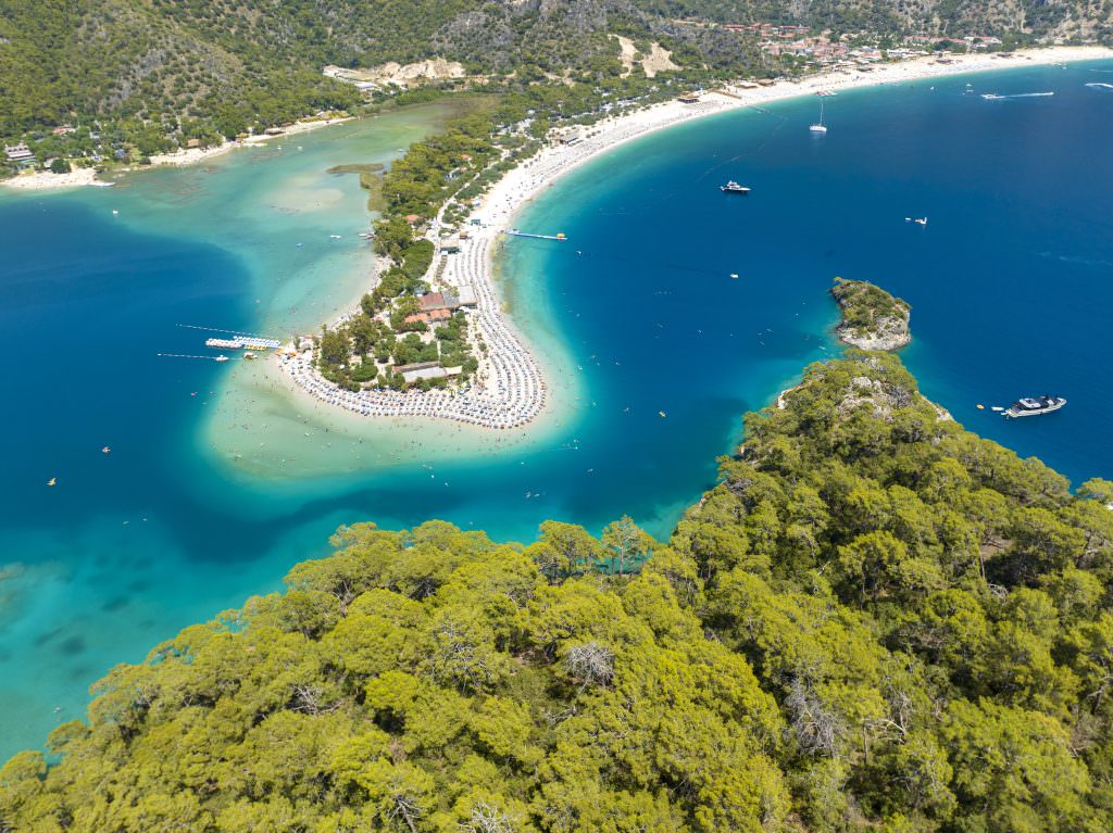 Luxury Fethiye yacht charter overlooking Oludeniz Blue Lagoon