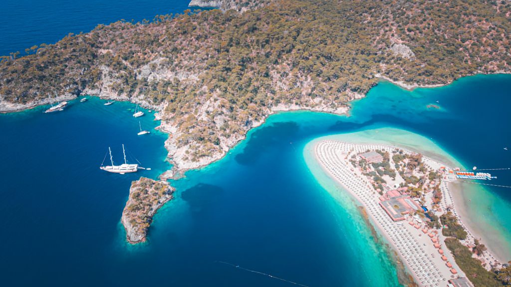 Luxury Oludeniz yacht charter at yachts anchored in Oludeniz turquoise bay Turkey