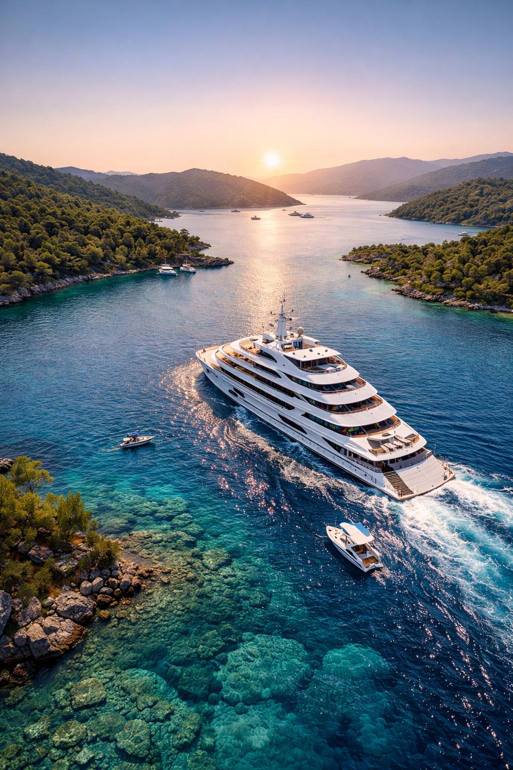 Turkish Riviera islands and luxury yacht route