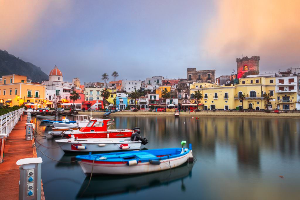 Ischia harbor marina Gulf of Naples Mediterranean luxury yacht charter destination Italy