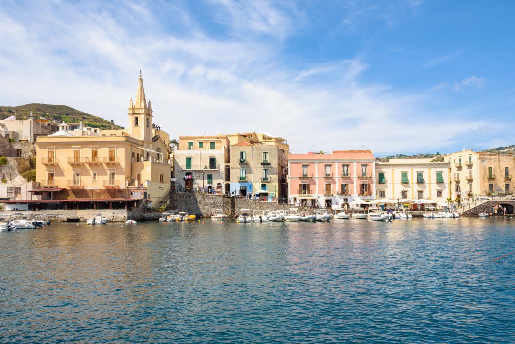 Lipari yacht charter island waterfront town Aeolian Islands Sicily Mediterranean yacht charter destination Italy