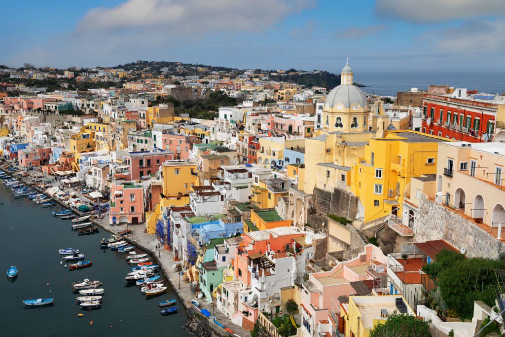 Marina Corricella Procida island Gulf of Naples Mediterranean luxury yacht charter destination Italy