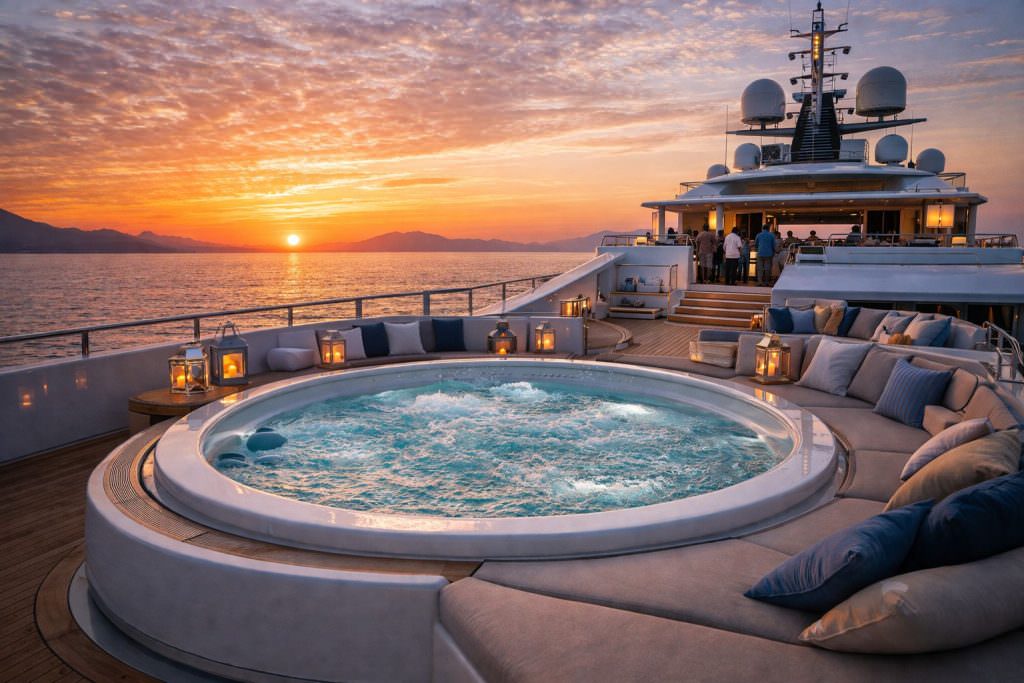 Luxury Tersane island yacht charter sunset experience