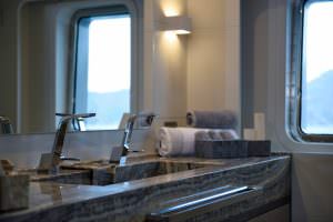 Kaira Yachts – All About U 2 luxury yacht marble bathroom sink detail