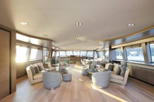 Kaira Yachts – All About U 2 spacious main salon daylight luxury yacht interior