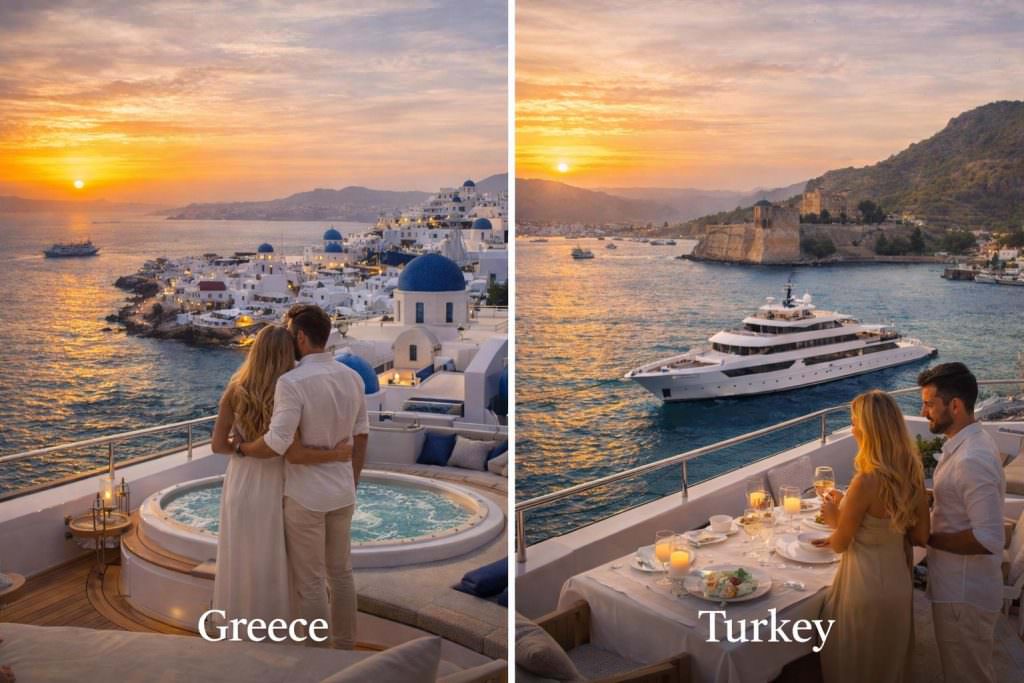 greece vs turkey yacht charter comparison luxury destinations mediterranean yacht experience
