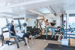 Luxury yacht gym fitness and wellness onboard JOY superyacht