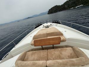 Princess 82Y foredeck sunbathing area