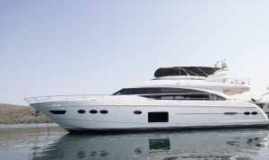 Princess 82Y motor yacht exterior side profile in Turkey
