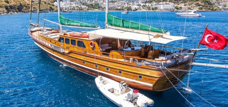 Lady Christa Gulet Charter side profile of a luxury gulet yacht